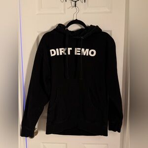 Ruston Kelly DIRT EMO Black Hoodie unisex with Mockingbird on back